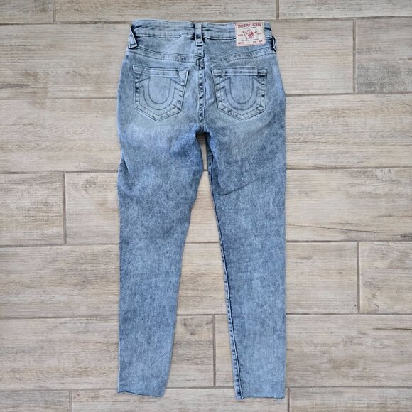 True Religion Jennie Curvy Skinny Jeans Women's Acid Wash Stretchy Shaping 27 - Picture 3 of 9